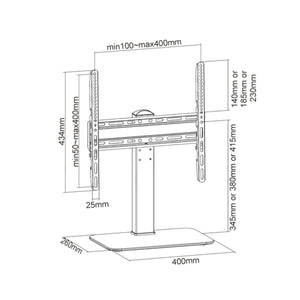 Supporto TV da Tavolo 32 - 55 Pollici Base in Vetro VESA 400 x 400, 40KG