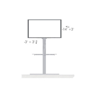 Supporto da pavimento con mensola in vetro per tv 23 - 42 pollici, peso 25kg - Oniroview