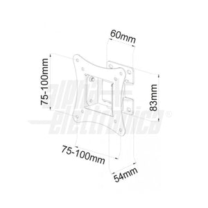 Supporto tv da muro inclinabile 13 - 30 pollici acciaio vesa 100 portata 15kg eco - Oniroview