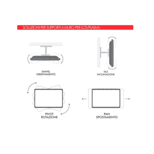 Supporto tv da muro inclinabile 13 - 30 pollici acciaio vesa 100 portata 15kg eco - Oniroview