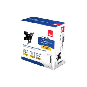 Supporto tv da muro inclinabile 13 - 30 pollici acciaio vesa 100 portata 15kg eco - Oniroview