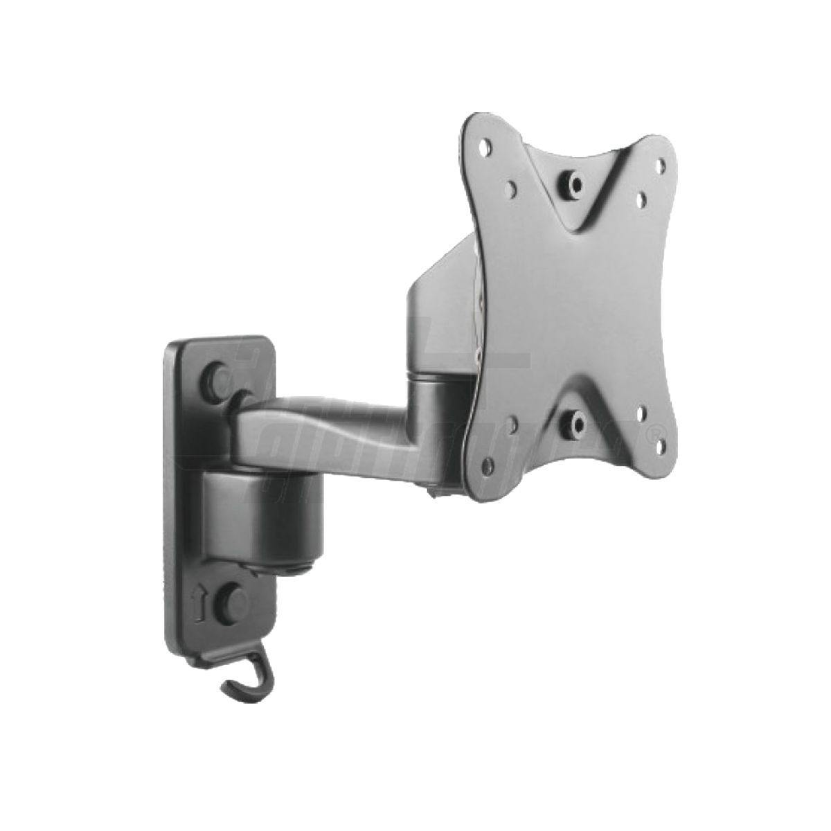 Supporto tv da muro orientabile 13 - 27 pollici 2 snodi acciaio vesa 100 portata 20kg easyclick - Oniroview