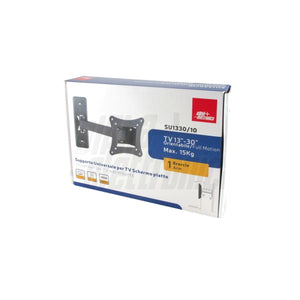 Supporto tv da muro orientabile 13 - 30 pollici 2 snodi acciaio vesa 100,portata 15kg eco - Oniroview
