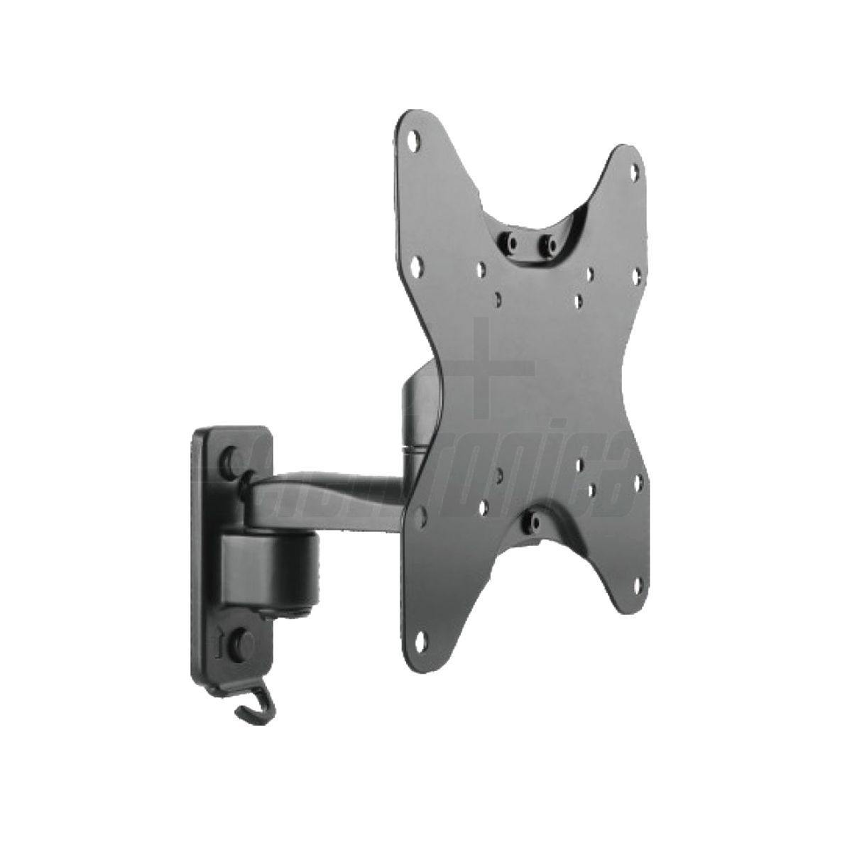 Supporto tv da muro orientabile 23 - 42 pollici premium 2 snodi acciaio vesa 200 portata 20kg easyclick - Oniroview