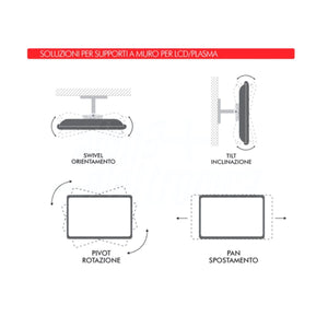 Supporto tv da muro orientabile 23 - 42 pollici premium 2 snodi acciaio vesa 200 portata 20kg easyclick - Oniroview