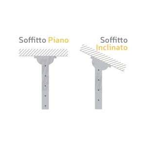 Supporto TV Soffitto Orientabile 32 - 55 Pollici Telescopico 56 - 91cm 50Kg