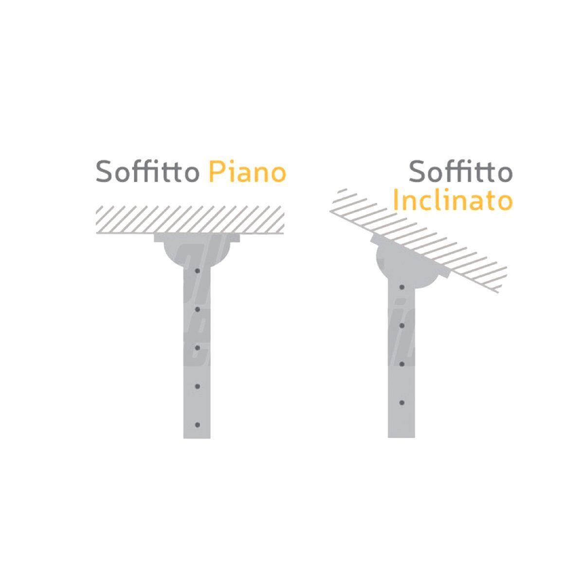 Supporto tv soffitto orientabile 37 - 70 pollici telescopico 56 - 91cm per soffitti inclinati - Oniroview