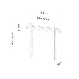 Supporto tv ultra slim da muro 23 - 55 pollici acciaio vesa 400, con sistema di bloccaggio - Oniroview