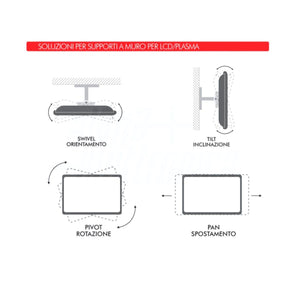 Supporto tv ultra slim da muro 23 - 55 pollici acciaio vesa 400, con sistema di bloccaggio - Oniroview