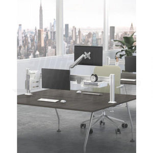 Supporto doppio per due Monitor Orientabili 17- 32 pollici per Sistema SlatWall