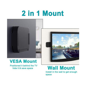 Supporto staffa da parete per decoder Sky Q nero retro tv