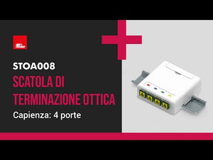 Terminazione Fibra Ottica di Appartamento Scatola Parete Barra Din 4 porte