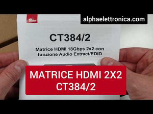 Matrice hdmi 2.0 2 ingressi 2 uscite 4K 60hz 18 Gbps HDCP 2.2 compatibile HDR ACR EDID