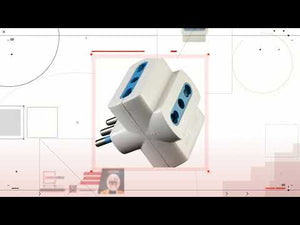 Spina Tripla 10A Adattatore Prese Bivalenti 10 16A Colore Bianco 1500W