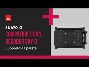 Supporto staffa da parete per decoder Sky Q nero retro tvSupporto staffa da parete per decoder Sky Q nero retro tv