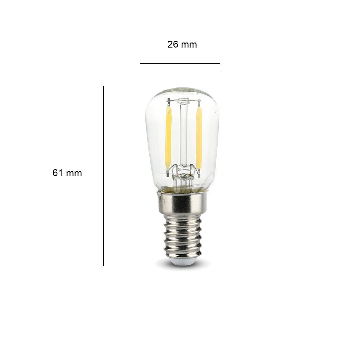 Lampadine Led E14 Dimmerabili 2W Peretta Trasparente Luce Calda per Flos 2097