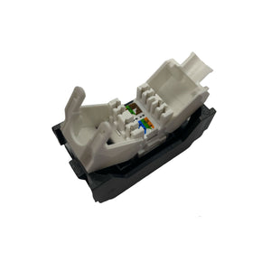 Prese RJ45 Vimar Idea CAT.6A Compatibile UTP 8 poli Connessione a Crimpare Senza Attrezzi, Nero