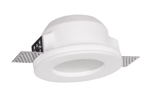 Recessed plaster support with glass cover for LED lamps - Ø120mm