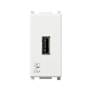 Presa USB Vimar Plana 5V 3A 15W Compatibile Vimar 14292 1 Modulo, Bianco