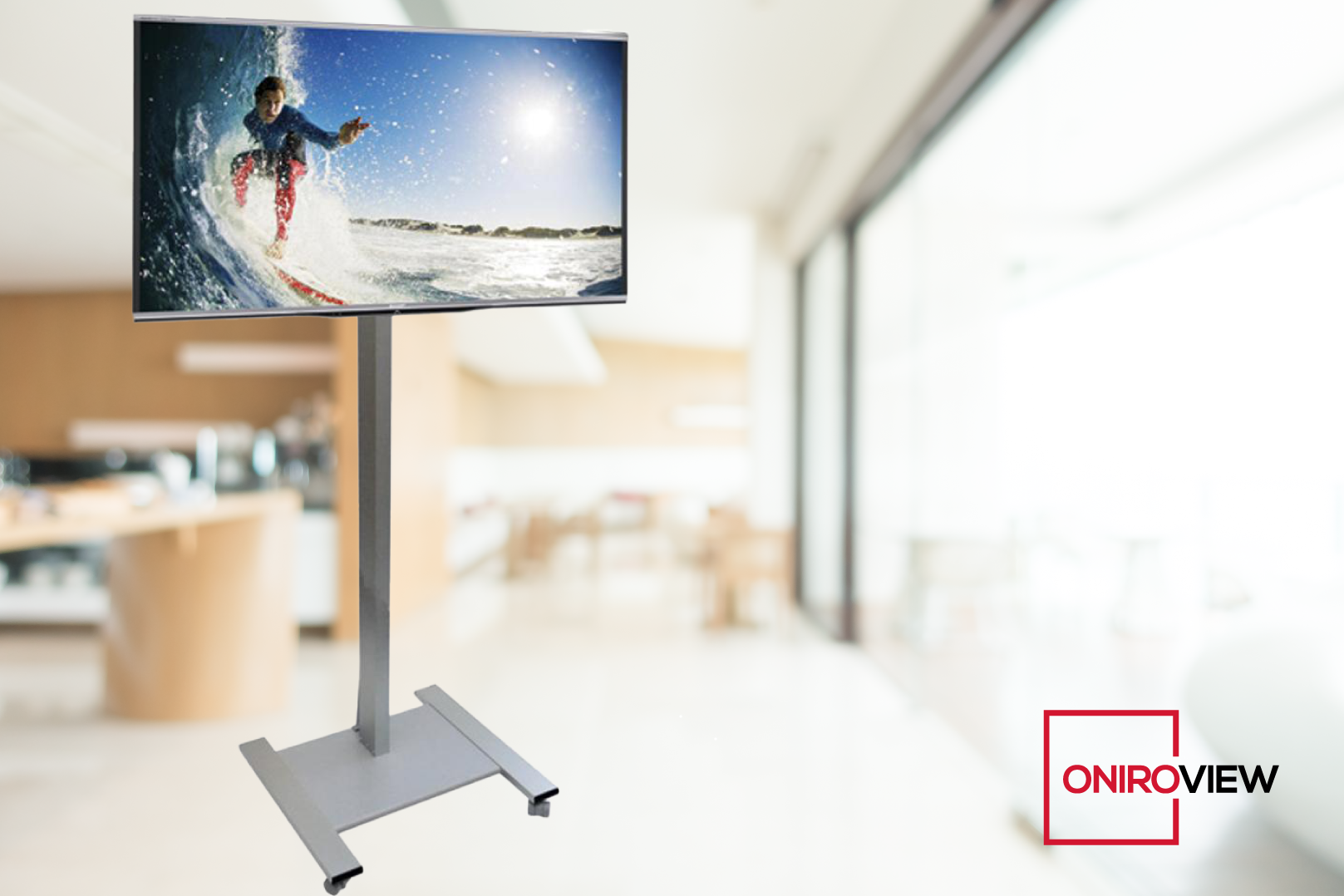 Rotating televisions on wheels – Oniroview