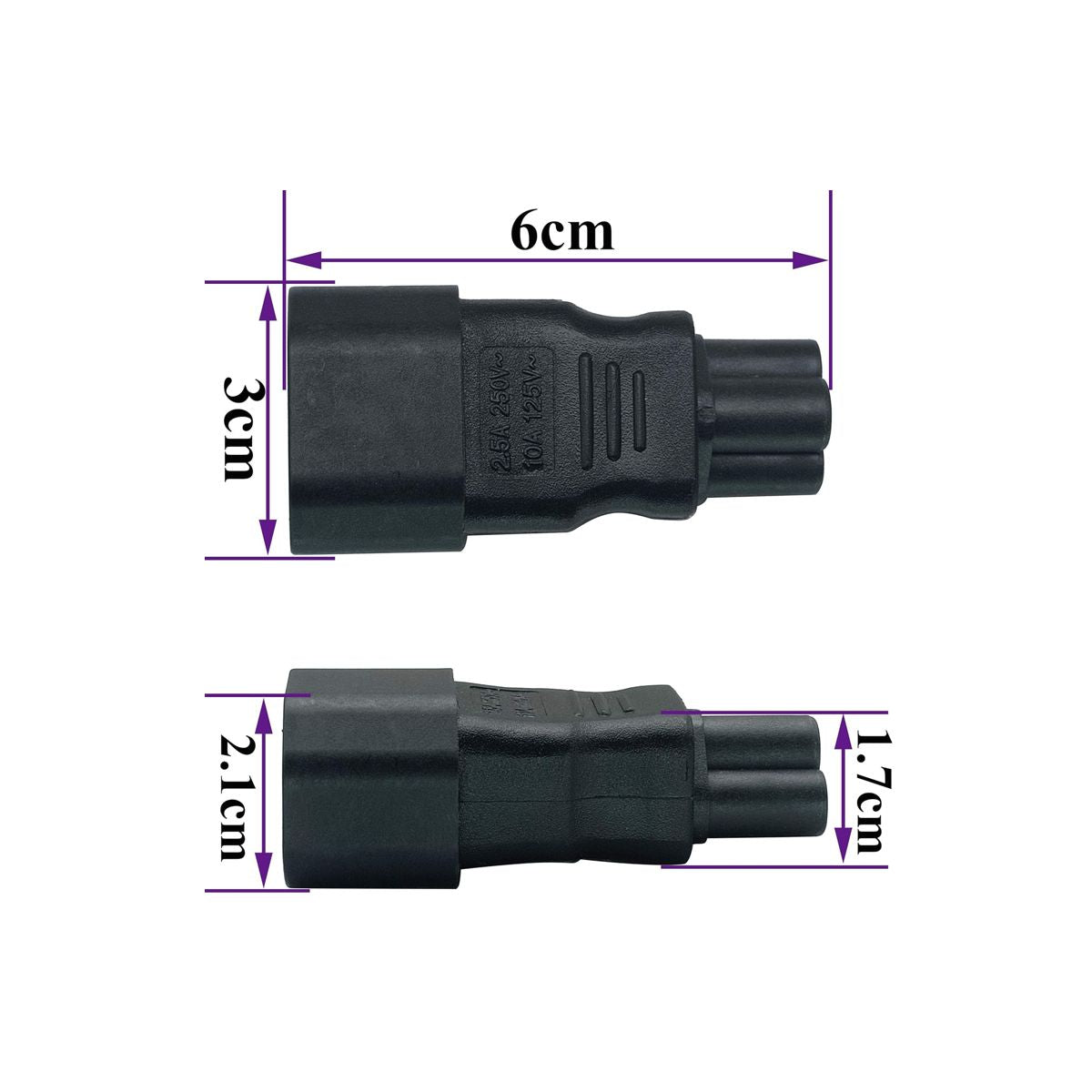 Adattatore Alimentazione C14 Maschio C5 Femmina IEC320