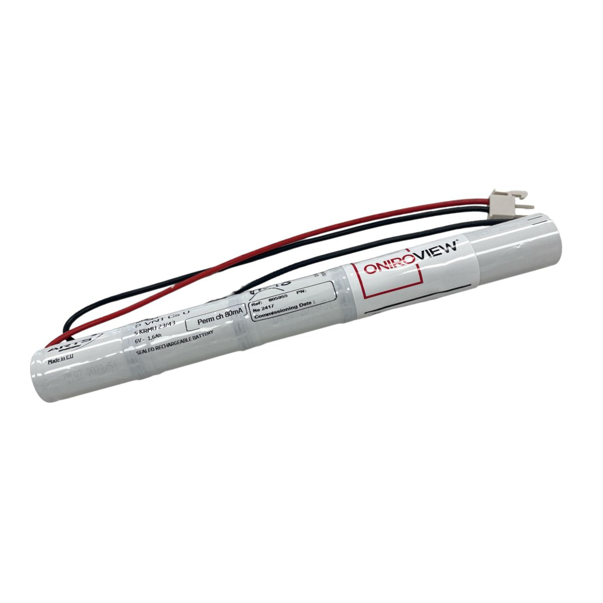 Batteria Lampada Emergenza 6V 1600mA 5SC Connettore Molex Ricambio