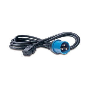 Cavo Alimentazione Tripolare Spina CEE 16A Blu Presa IEC 320 C19 Nero