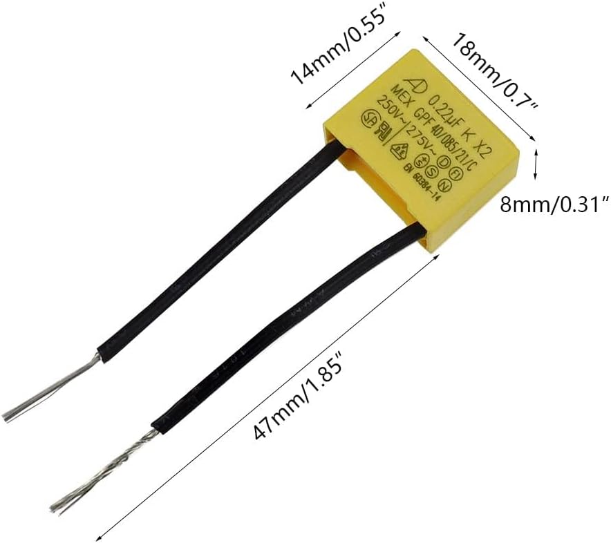 Condensatore 0.22uF Anti Sfarfallio Led Lampeggiante 220V