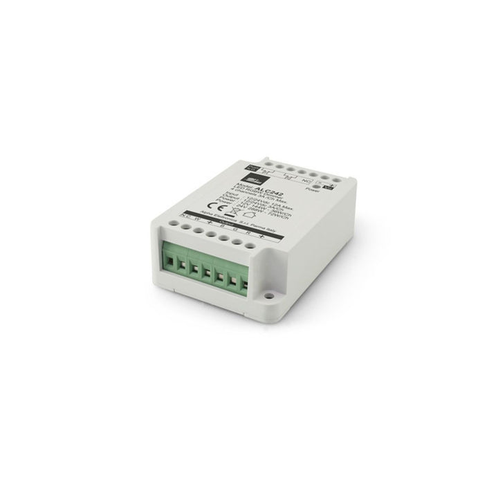Controller Led RGBW 12/24V 12A max - 3A per canale - 4 canali - Comando con due pulsanti opto isolati