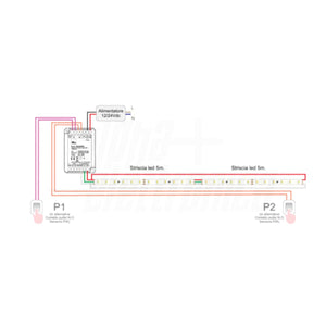 Controller per Strip Led Digitali 12V 24V Effetto Running Progressivo