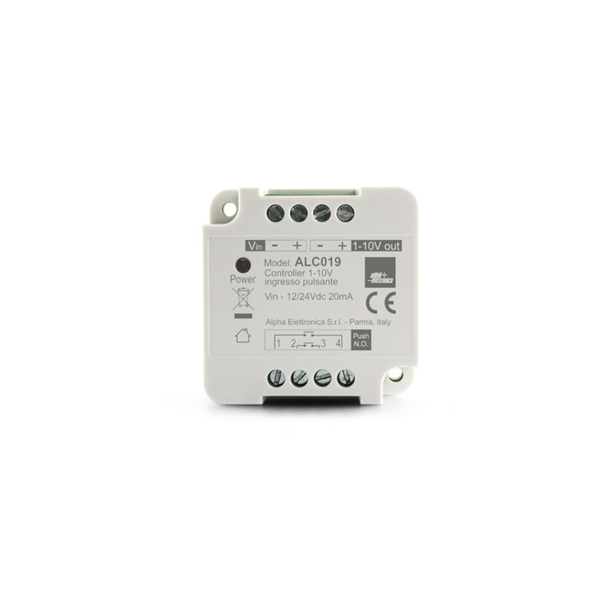 Master controller con uscita 1-10Vdc - Comando con pulsante opto isolato