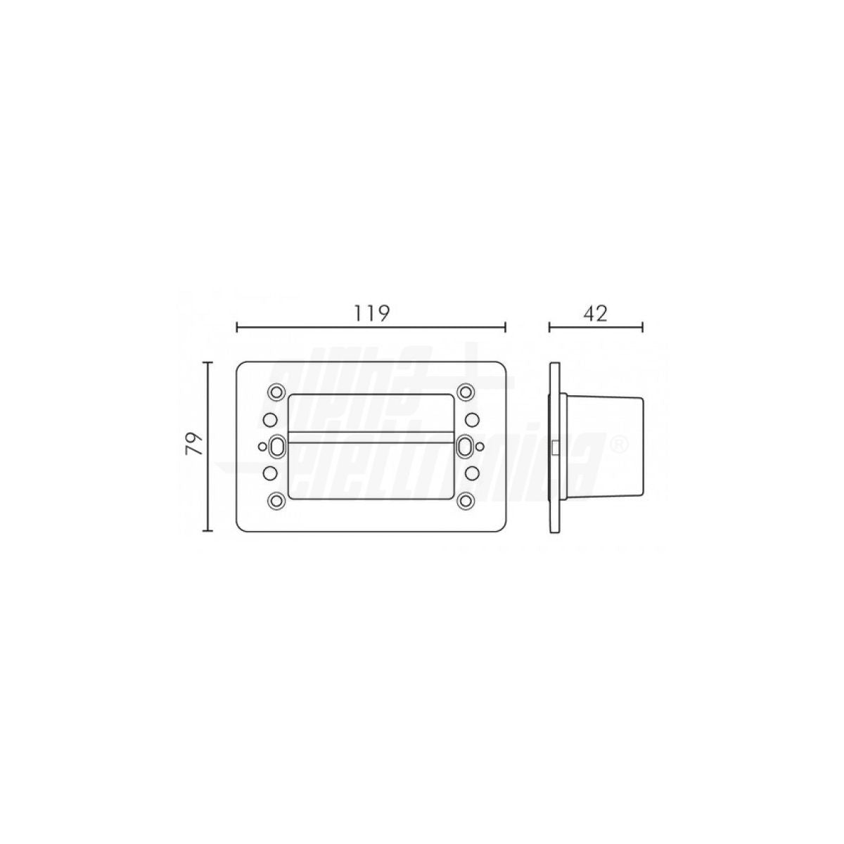 Segnapasso Led 503 Esterno 2W Faretto Asimmetrico 4000K IP65 230V