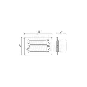 Segnapasso Led 503 Esterno 2W Faretto Asimmetrico 4000K IP65 230V