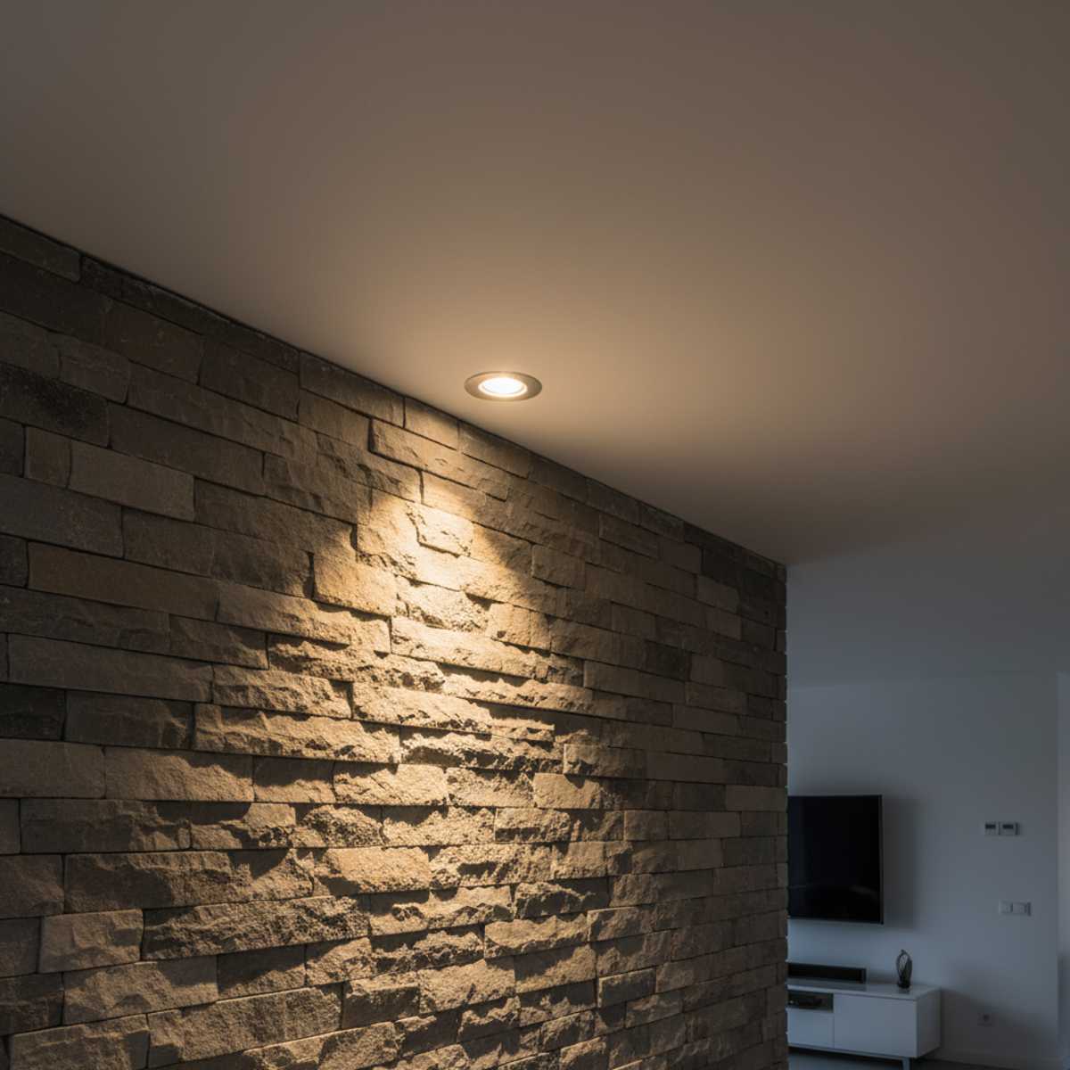 Spot LED encastrable en aluminium satiné Luca Calda 3 W