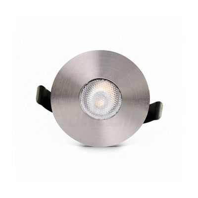 Spot LED encastrable en aluminium satiné Luca Calda 3 W