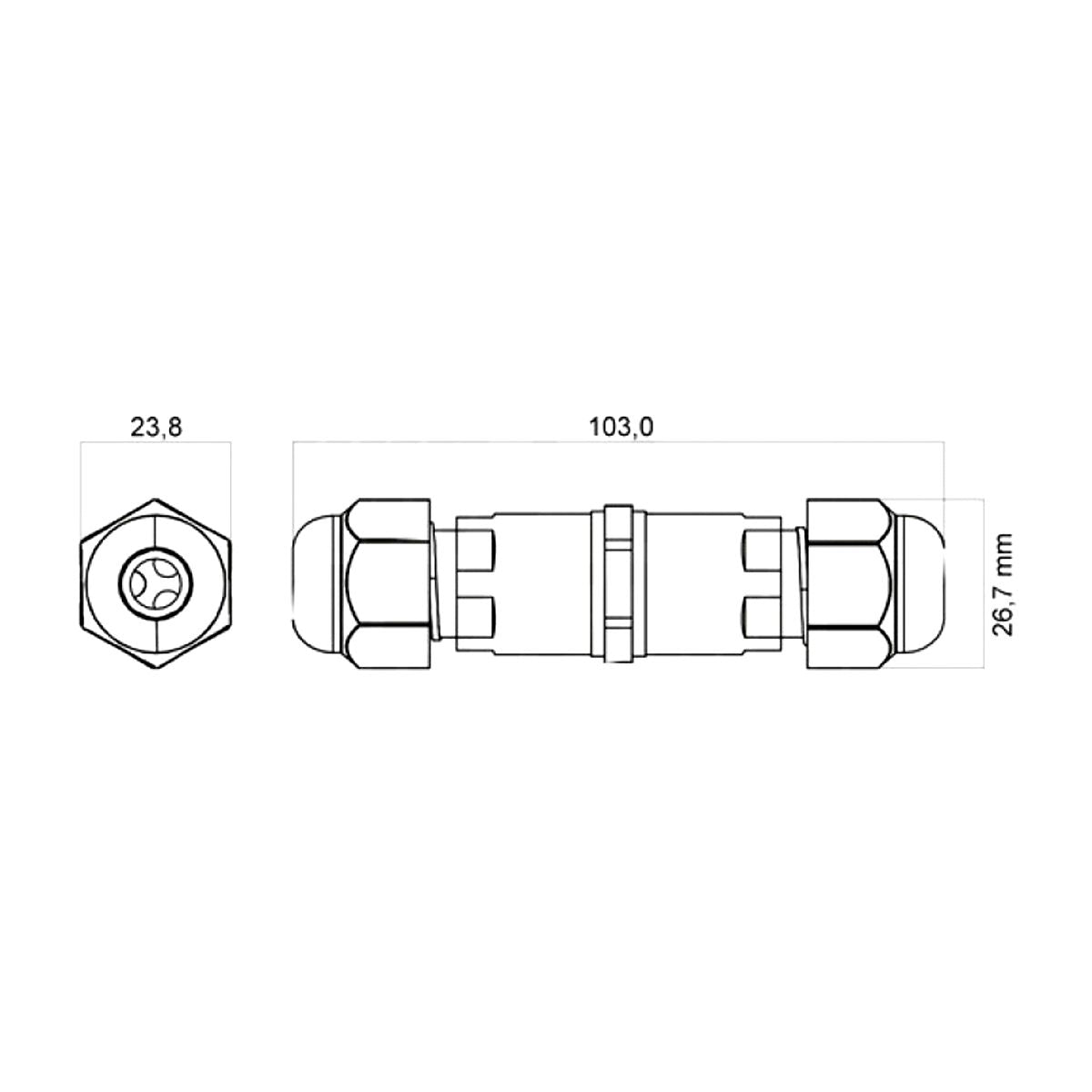 GIUNZIONE Set Di Connessione A Vite 3 Poli 13A 250V - Morsetto Per Cavo Fino A 10mm