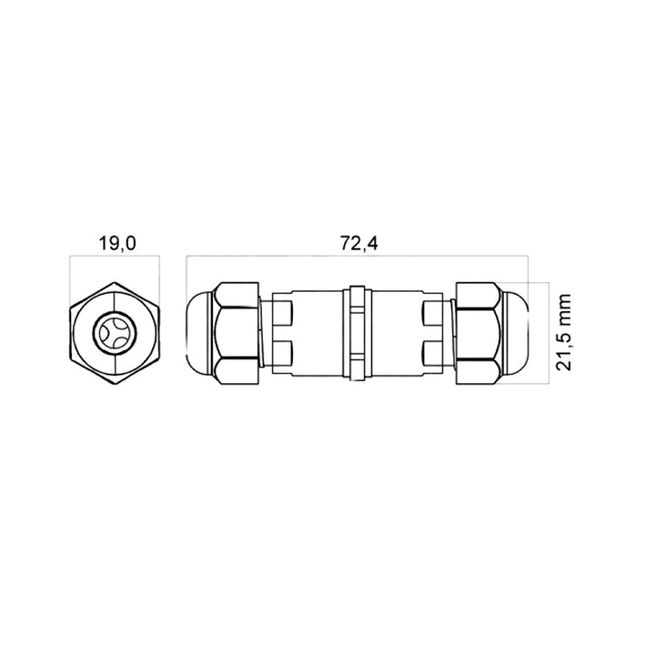 Scatola di Giunzione Impermeabile IP68 Scatola Impermeabile Elettrica da Esterno Connettori con 3 Vie Entrate e Uscite per Cavi da Giardino, Esterni, LED, Nero Scatola di Giunzione Impermeabile IP68 Scatola Impermeabile Elettrica da Esterno Connettori con 3 Vie Entrate e Uscite per Cavi da Giardino, Esterni, LED, Nero