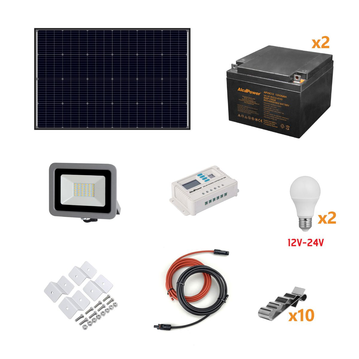 Impianto Fotovoltaico a Isola 160W Kit Fai da Te