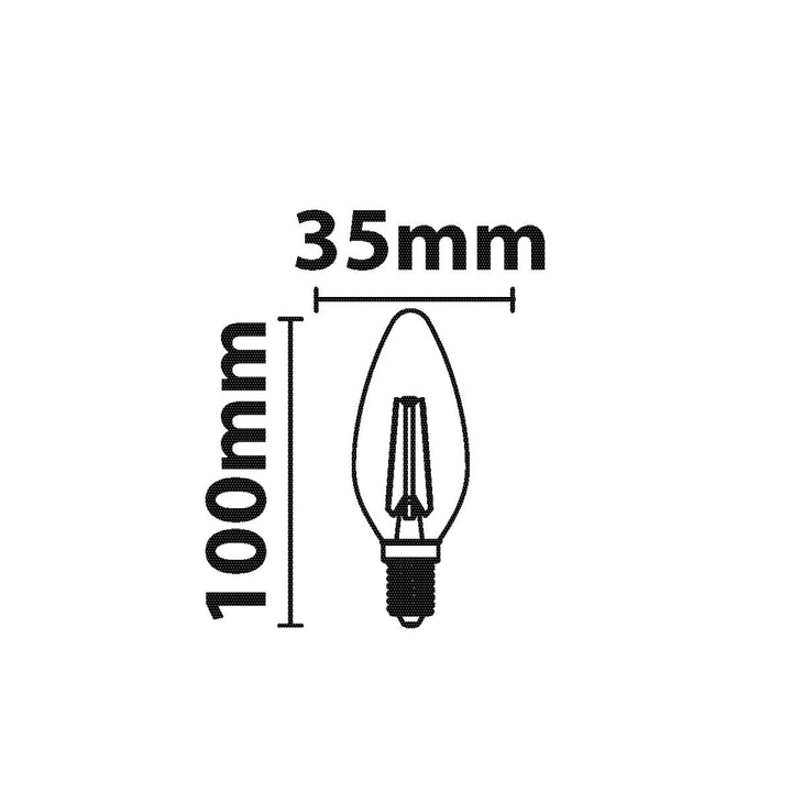 misure lampadina tortiglione led 100 x 35