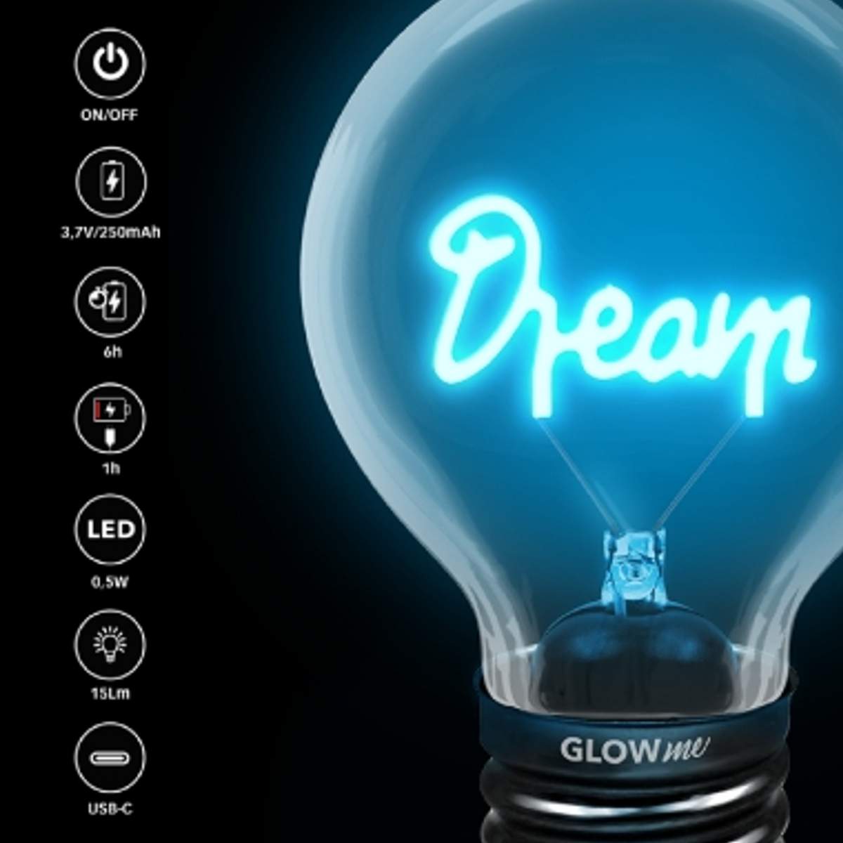 Lampada Ricaricabile Tavolo DremLed GLOW ME