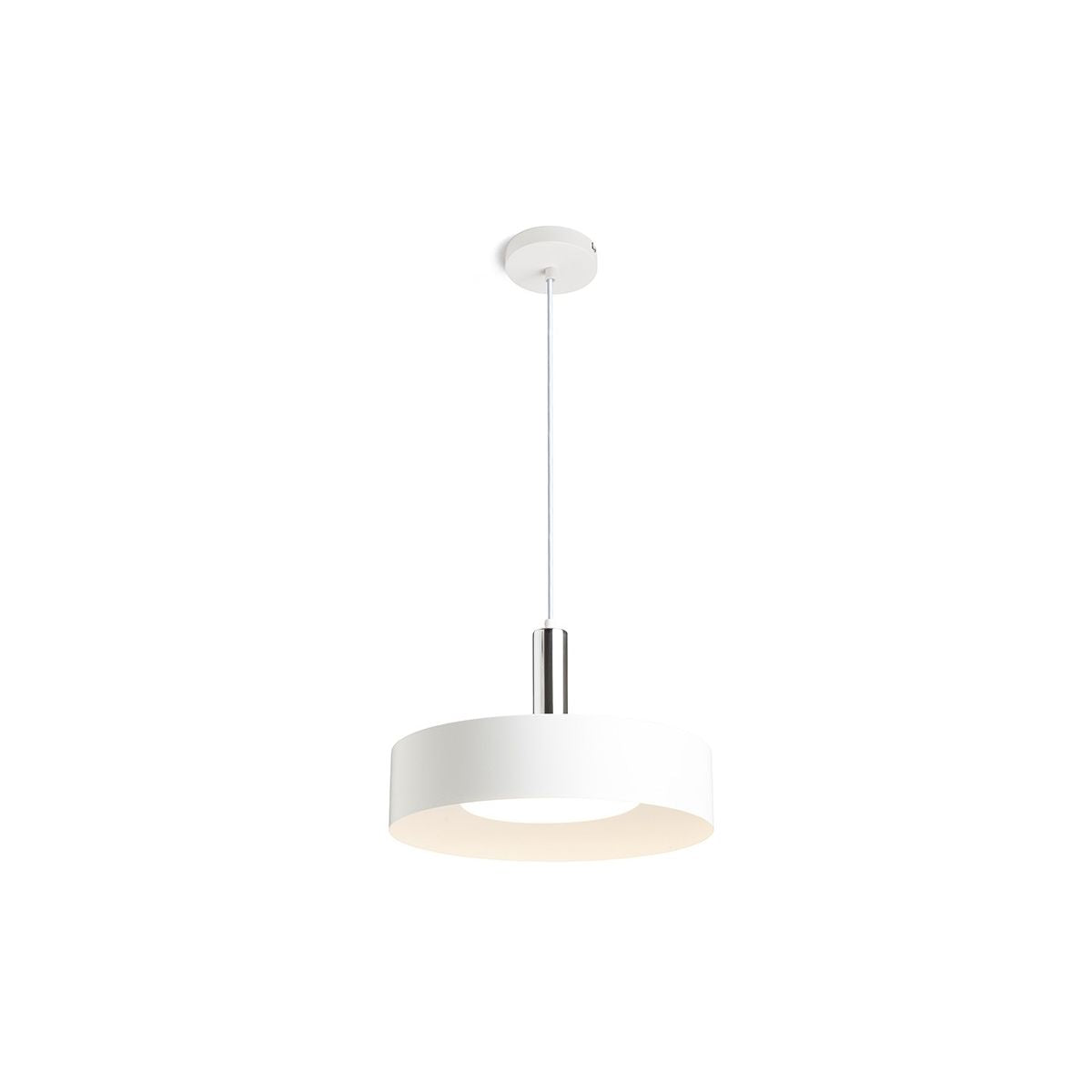 Lampada a Sospensione Design E27 Soffitto Bianco Cromo