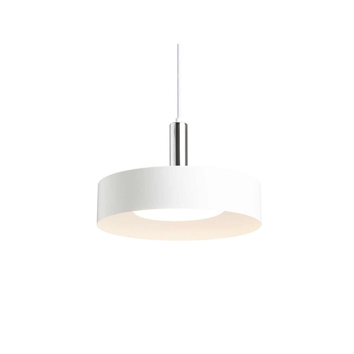 Lampada a Sospensione Design E27 Soffitto Bianco Cromo