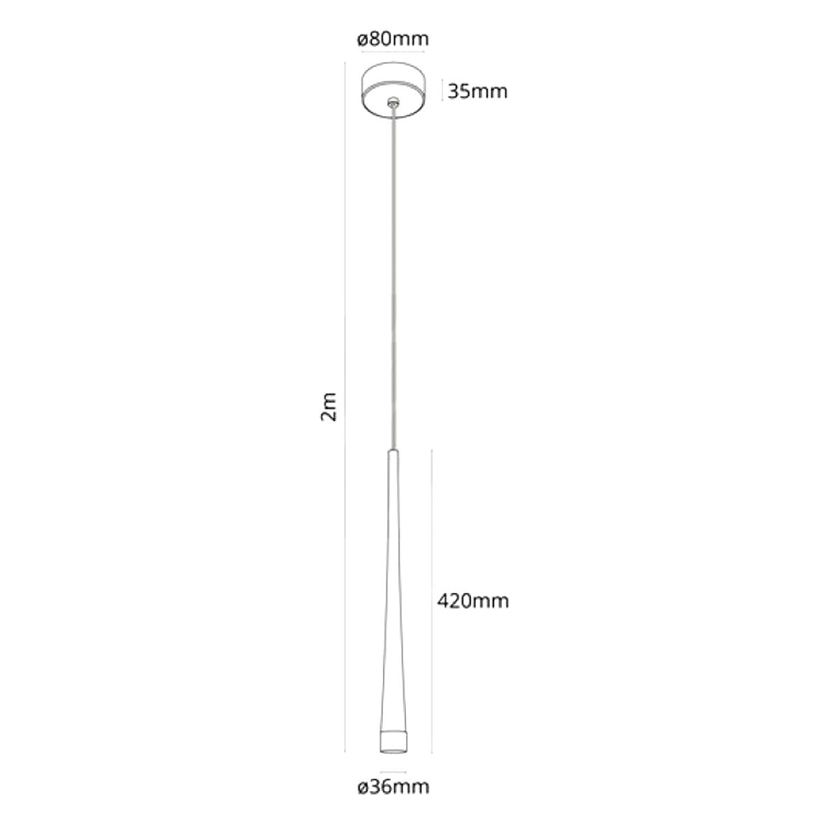 Lampada a Sospensione Moderne Led Tubolare 6W Luce Calda