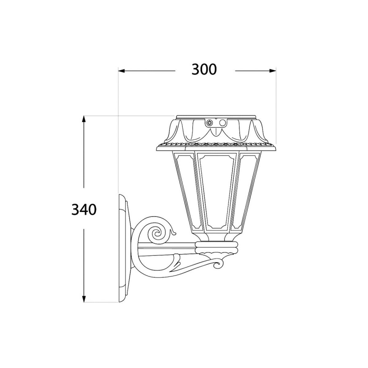 Lampioni da Giardino Solari Parete Lanterna Bianco CCT IP55 con Sensore