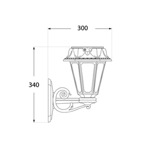 Lampioni da Giardino Solari Parete Lanterna Bianco CCT IP55 con Sensore