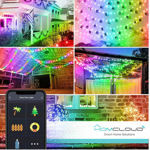 Luci di Natale da Esterno Smart 66 Sfere RGB Wi-Fi + Bluetooth