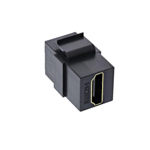 Retro del connettore HDMI keystone 4K per cablaggio strutturato professionale.