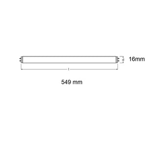 misure t5 14w lunghezza 549, diamtro 16mm