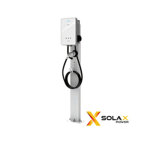 Palo per Colonnine Solax Installazione a Terra 1 Lato Ricarica Auto Elettriche