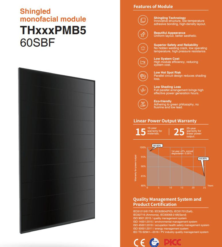 Pannelli Solari Fotovoltaico Monocristallino 400W 340 Celle Full Black (KIT 36 Pannelli)